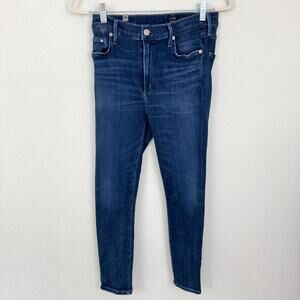 Citizens Of Humanity Womens Rocket Crop High Rise Skinny Jean Size 30 Denim Blue